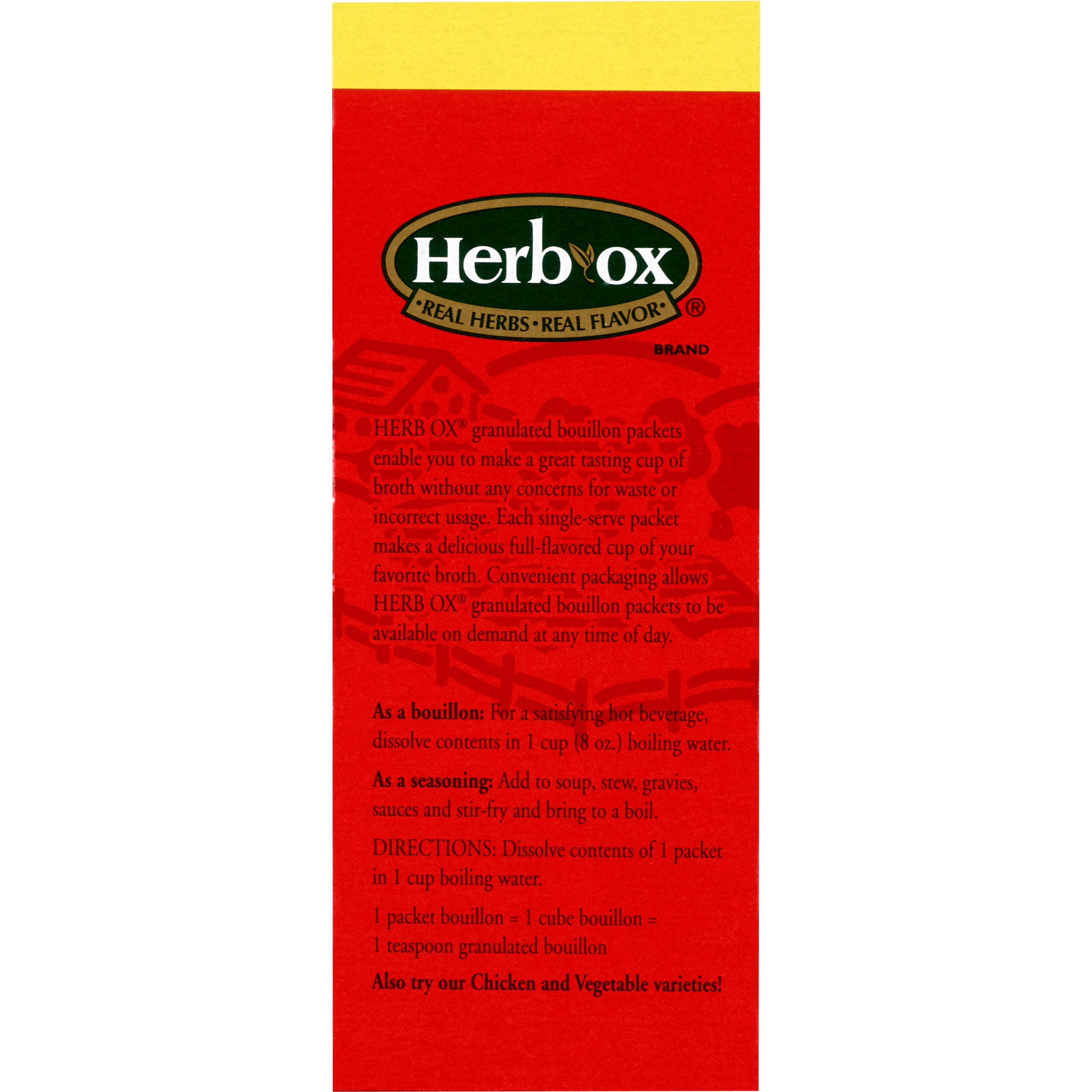 Lyons Magnus LLC Herb-Ox Beef Bouillon Sodium Free Instant Broth (300/CS) 