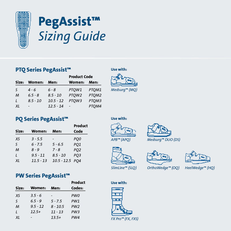Peg-Assist Insole, Men's, Medium, Blue