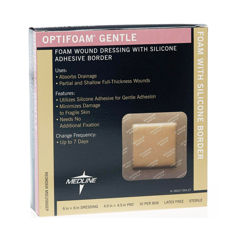 Optifoam Gentle Foam Dressing, 6 x 6 Inch (Case of 100)