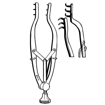 Sklar Stevenson Lacrimal Sac Retractor - 3-1/4", 3x3 Prongs - 65-1831