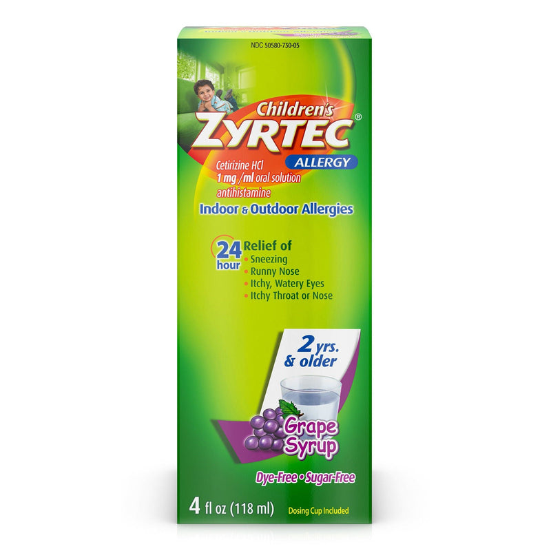 Zyrtec Children's 24 Hour Allergy Syrup, Grape (Each)