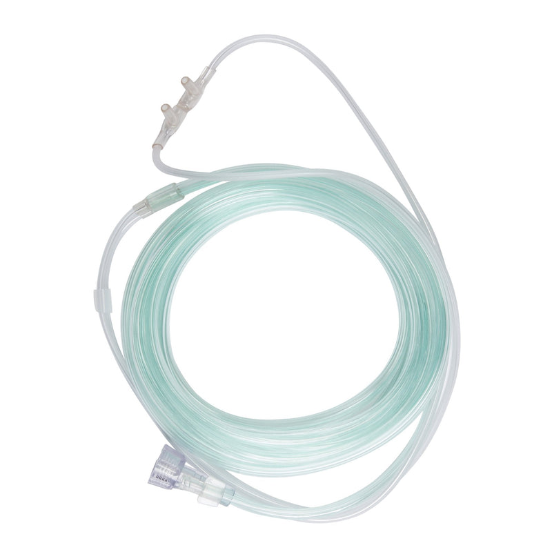ETCO2 Nasal Cannula McKesson Adult Curved Prongs 10 Foot Tubing Low Flow Rate 
