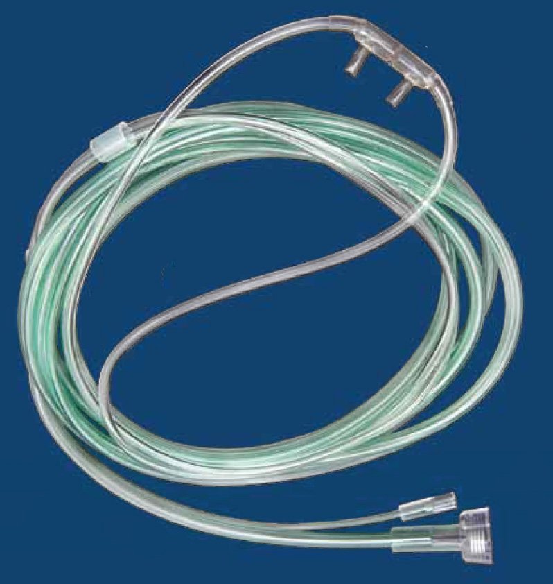 ETCO2 Nasal Cannula McKesson Pediatric Curved Prongs 7 Foot Tubing Low Flow Rate 
