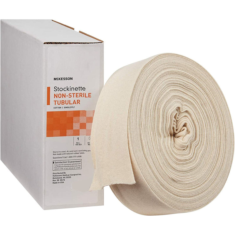 McKesson White Polyester Tubular Stockinette, 6 Inch x 25 Yard (Case of 6 Rolls)