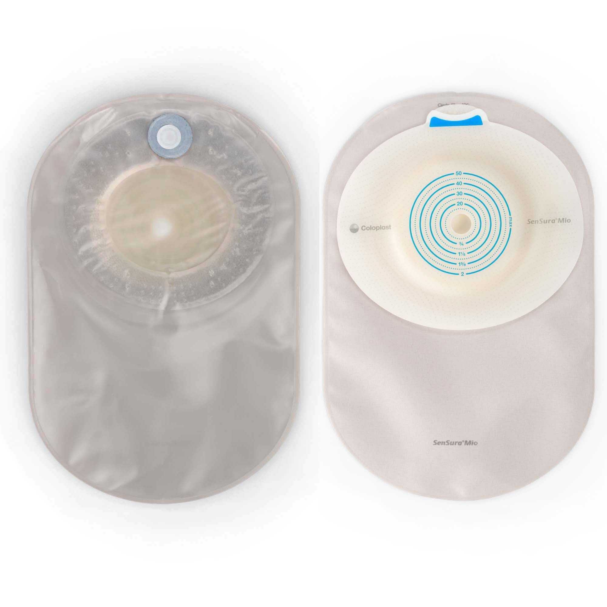 Ostomy Pouch SenSura Mio Convex One-Piece System 8-1/4 Inch Length, Maxi Soft Convex, Trim to Fit 3/8 to 2 Inch Stoma Closed End 