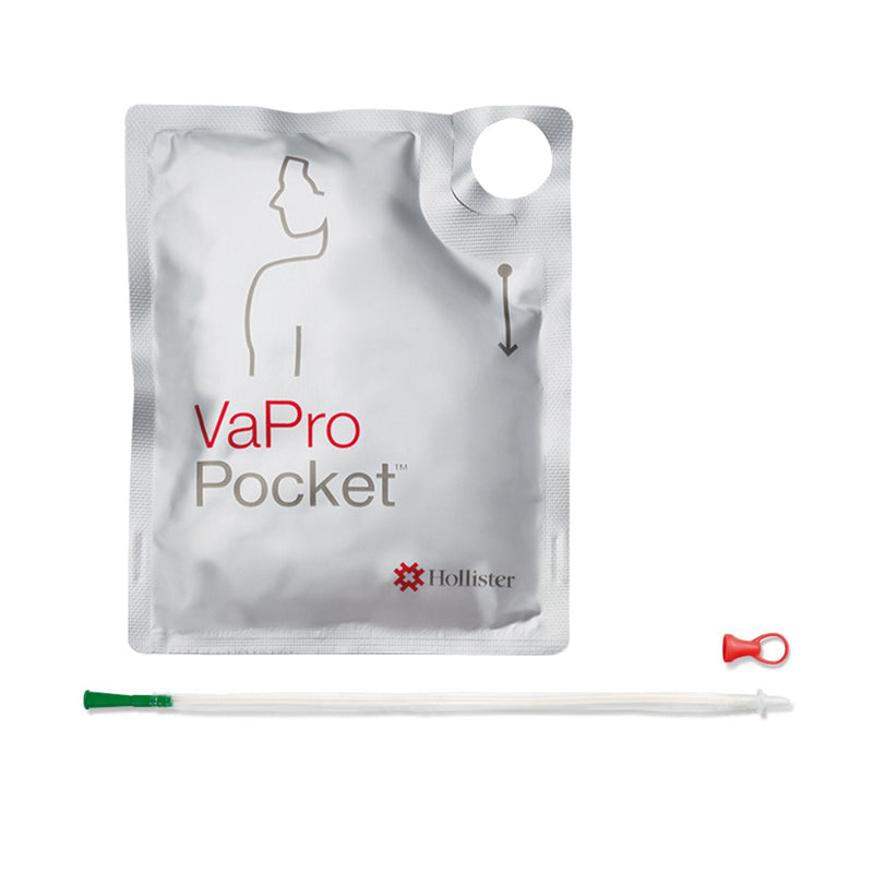 Intermittent Catheter Tray VaPro Plus Pocket Straight Tip 14 Fr. Hydrophilic Coated Phthalates-Free PVC 
