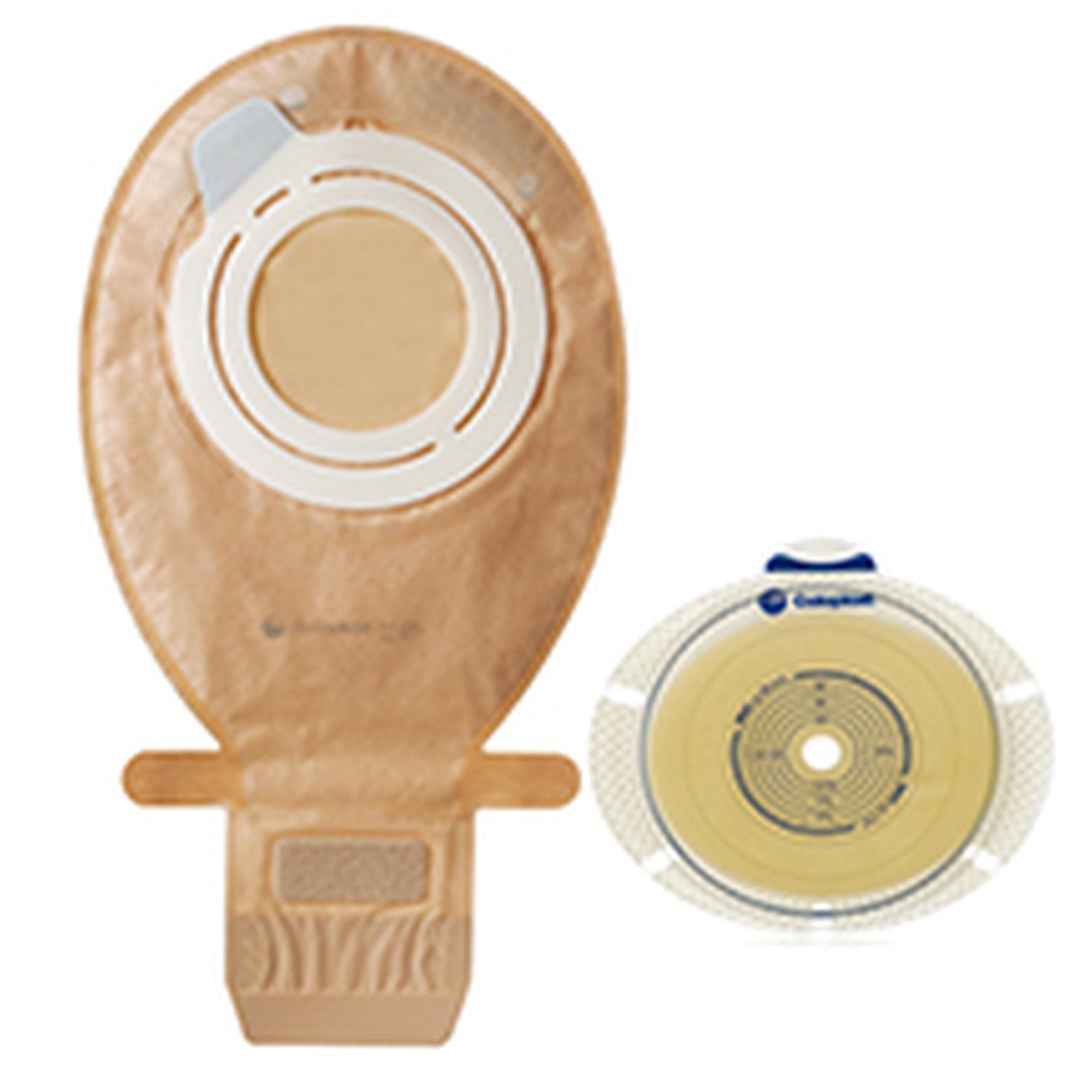 Ostomy Pouch SenSura Flex Xpro Two-Piece System Maxi Length Flat, Trim to Fit 3/8 to 2-3/4 Inch Stoma Drainable 