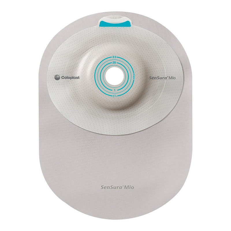Ostomy Pouch SenSura Mio Convex One-Piece System 8-1/4 Inch Length, Maxi Deep Convex, Trim to Fit 5/8 to 5/16 Inch Stoma Closed End (Box of 10)