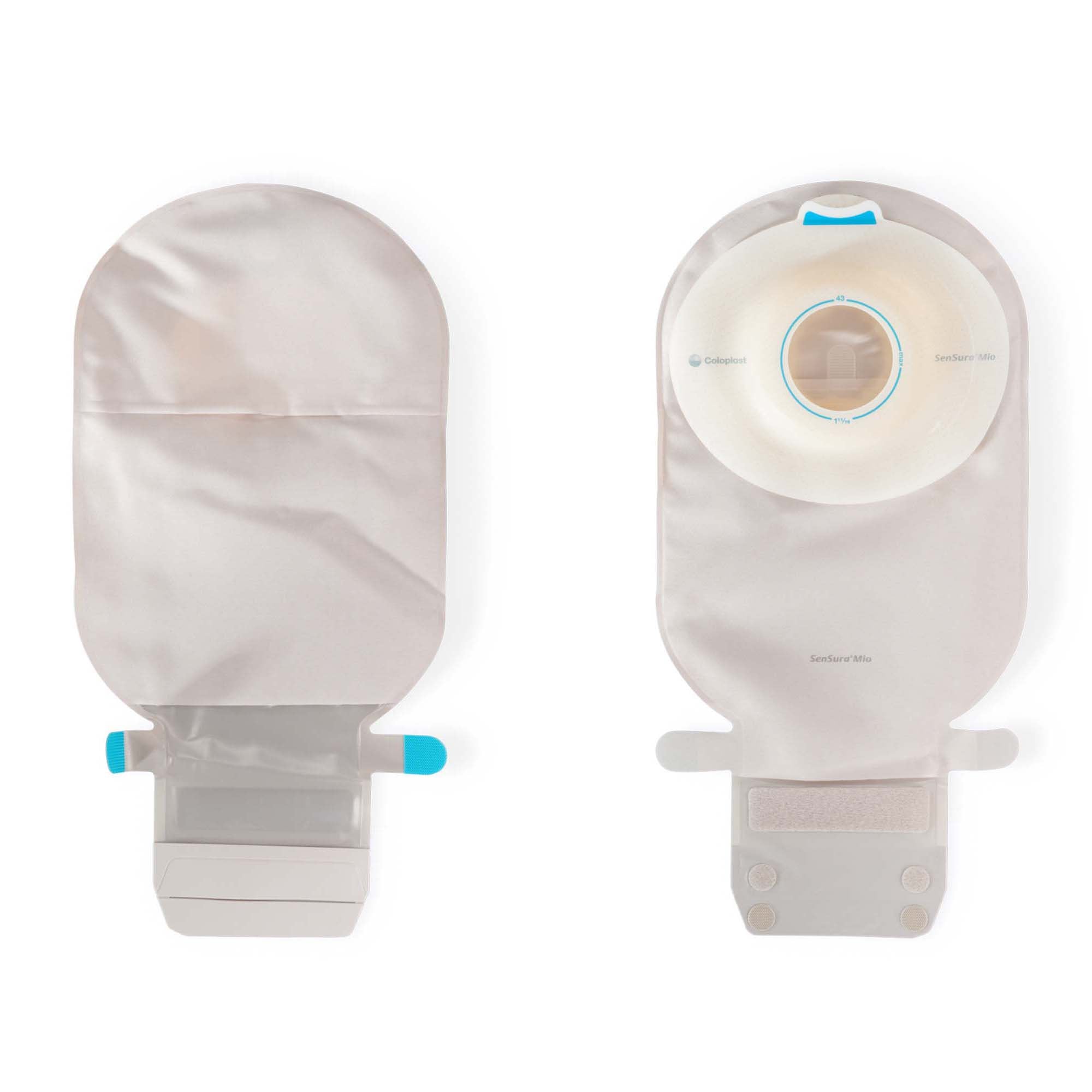 Ostomy Pouch SenSura Mio Convex One-Piece System 11 Inch Length, Maxi Deep Convex, Pre-Cut 1-1/2 Inch Stoma Drainable 