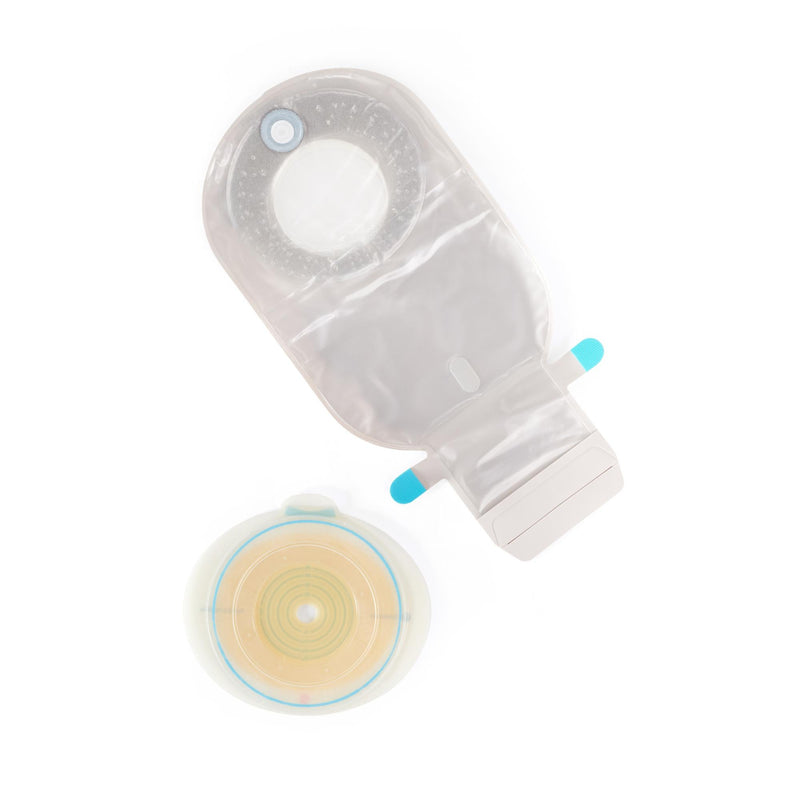 Ostomy Pouch SenSura Mio Two-Piece System Maxi Length Flat, Trim to Fit 3/8 to 1-7/8 Inch Stoma Drainable (Box of 5)