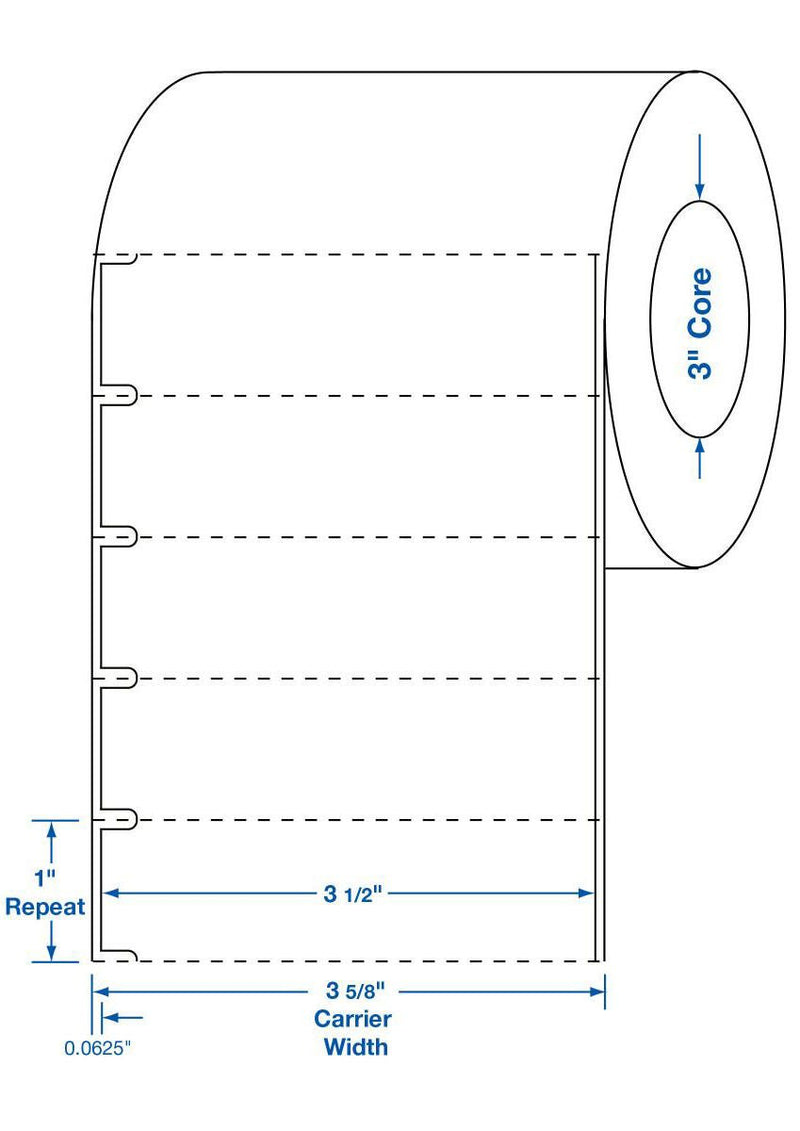 Blank Label Centurion Laboratory Use White Paper 1 X 3-1/2 Inch (4/BX)