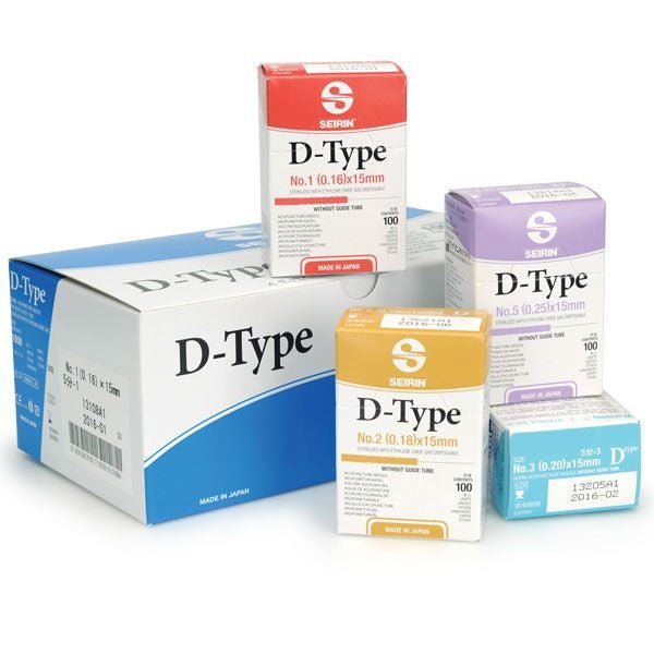 Acupuncture Needle Seirin 2 Japanese Gauge 15 mm Length D-Type (Box of 100)