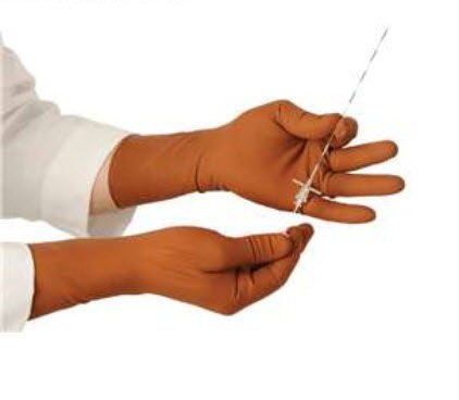 Radiation Reducing Glove XGuard RR1 Size 7.5 Sterile Pair Latex / Lead Extended Cuff Length Textured Fingertips Brown Not Chemo Approved (Box of 5 Pairs)