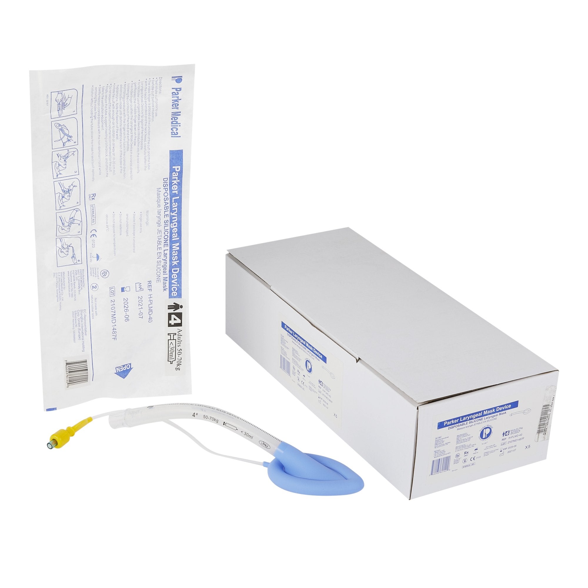 Laryngeal Mask Salter Labs Size 4 Silicone Single Patient Use Sterile 