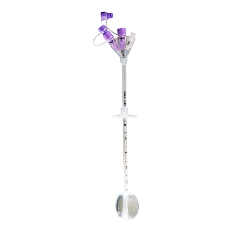 Gastrostomy Feeding Tube Vesco Medical 18 Fr. Silicone 