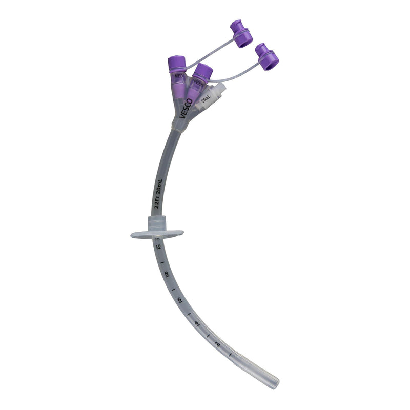 Gastrostomy Feeding Tube Vesco Medical 22 Fr. Silicone (Case of 5)