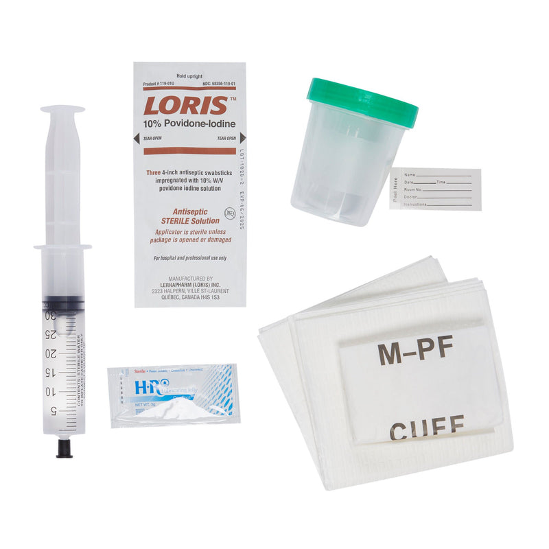 Indwelling Catheter Tray McKesson Foley Without Catheter Without Balloon (Case of 20)