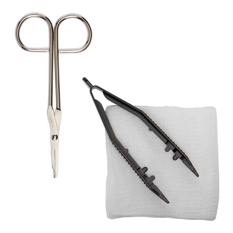 Suture Removal Kit McKesson Scissor Style Handle Straight Jaw Type Sterile Single Use (Case of 50)