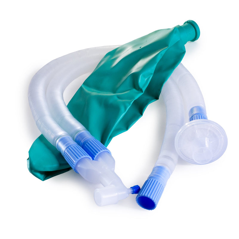 Anesthesia Breathing Circuit McKesson Expandable Tube 96 Inch Tube Dual Limb Adult 3 Liter Bag Single Patient Use