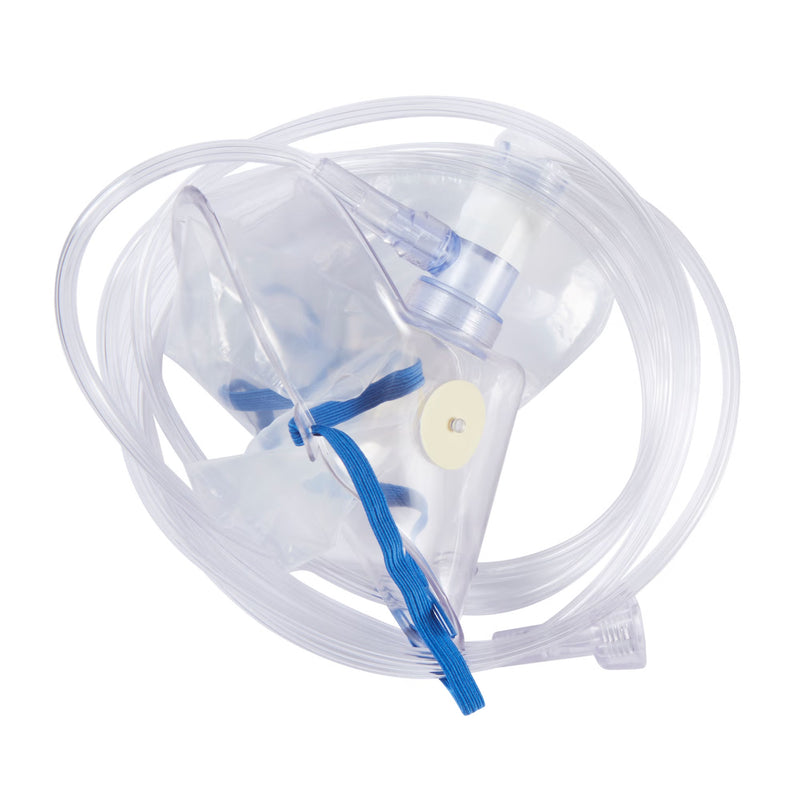 NonRebreather Oxygen Mask McKesson Elongated Style Adult One Size Fits Most Adjustable Head Strap / Nose Clip (Case of 50)