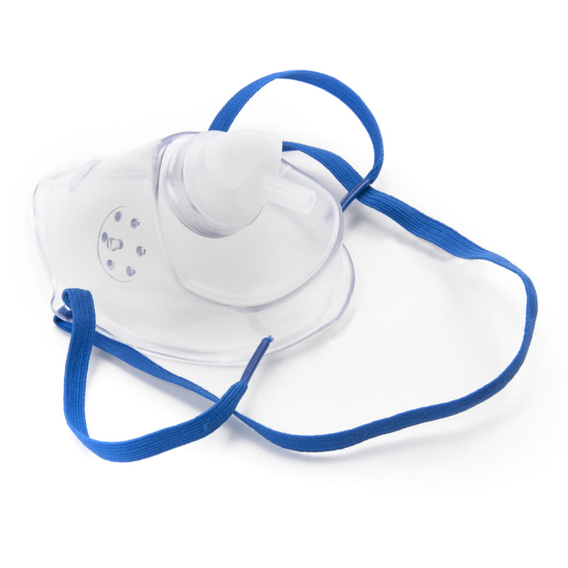 Oxygen Mask McKesson Elongated Style Pediatric Adjustable Head Strap (Case of 50)
