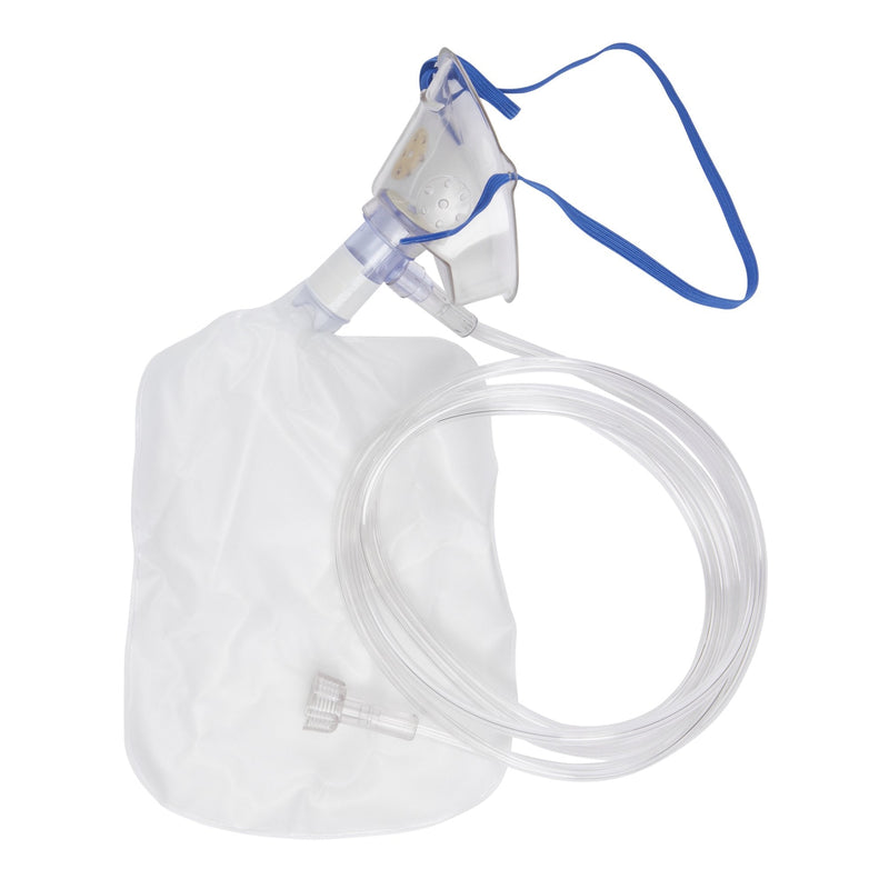 NonRebreather Oxygen Mask McKesson Elongated Style Pediatric Adjustable Head Strap / Nose Clip 
