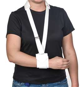 Arm Sling with Shoulder Pad AliMed Cuff and Collar Slide Buckle Closure / Hook and Loop Strap Closure One Size Fits Most (Each)