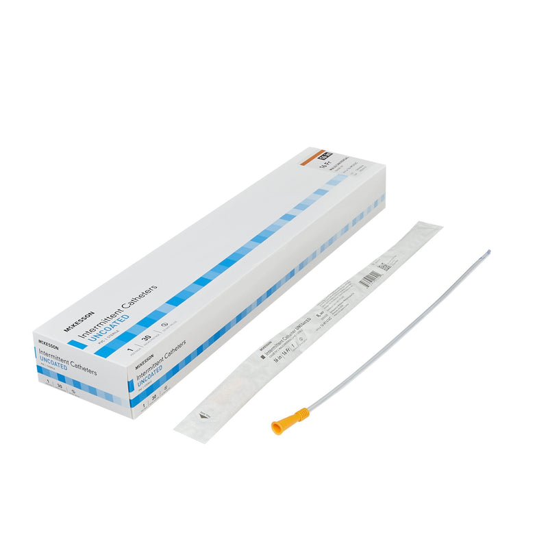 Urethral Catheter McKesson Coude Tip Uncoated PVC 16 Fr. 16 Inch Length 