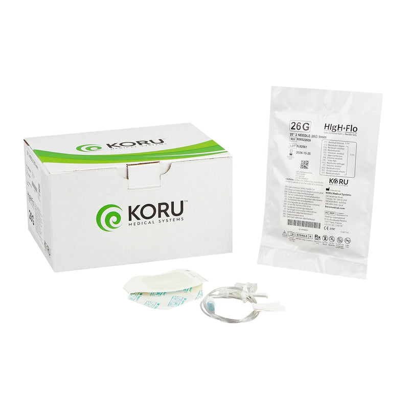 Sub-Q Infusion Set HIgH-Flo2 2 X 26 Gauge 9 mm 20 Inch Tubing Without Port 