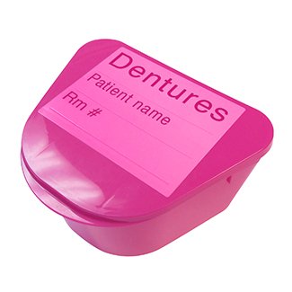 CUP DENTURE PINK HINGED LID2X4X3 200/CS