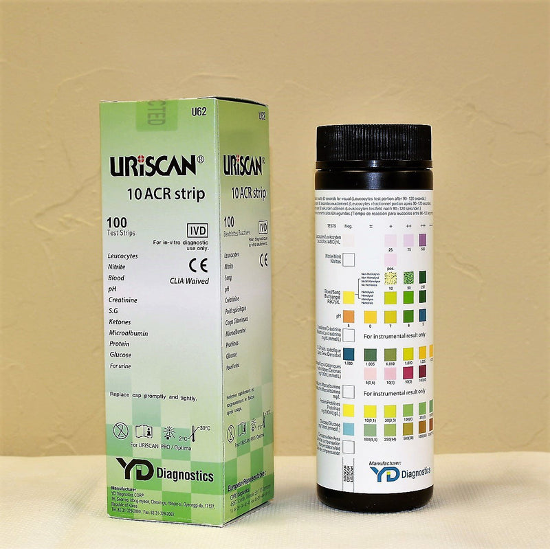 Urinalysis Reagent Uriscan Bilirubin, Blood, Glucose, Ketone, Leukocytes, Nitrite, pH, Protein, Specific Gravity, Urobilinogen For Uriscan Optima Touch-Screen Urine Analyzer 
