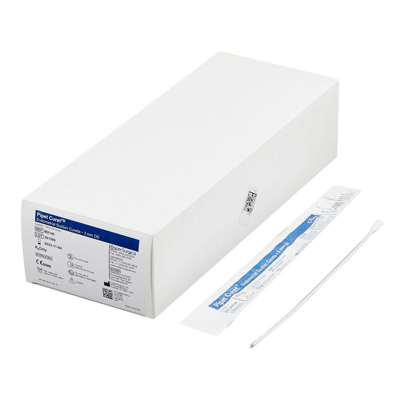 Vacuum Aspiration Curette Pipet Curet Straight Type Round Tip 3 mm Diameter Sterile (Box of 50)