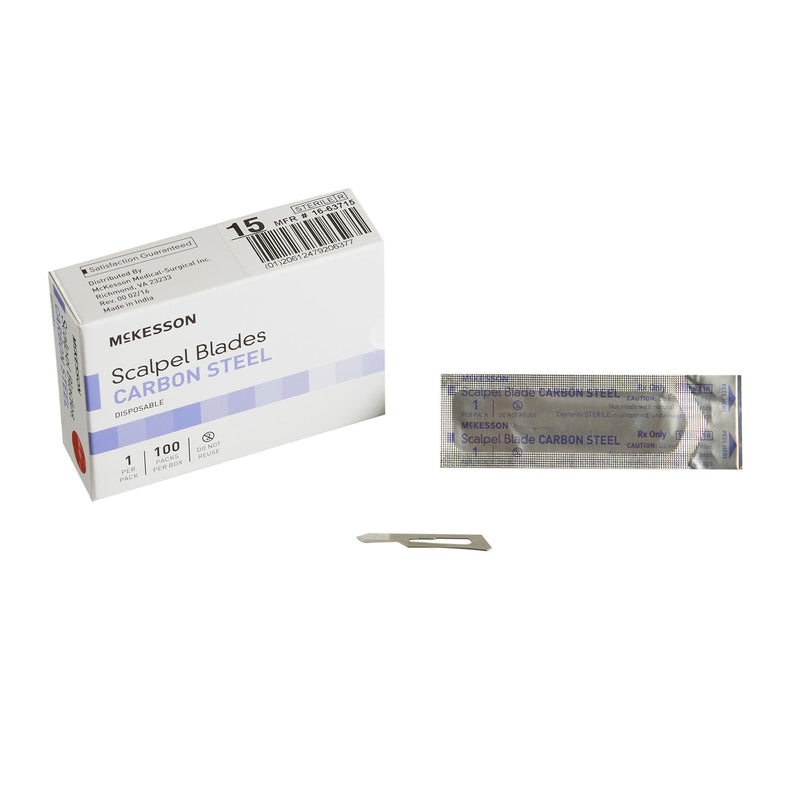 Surgical Blade McKesson Brand Carbon Steel No. 15 Sterile (Case of 1000)