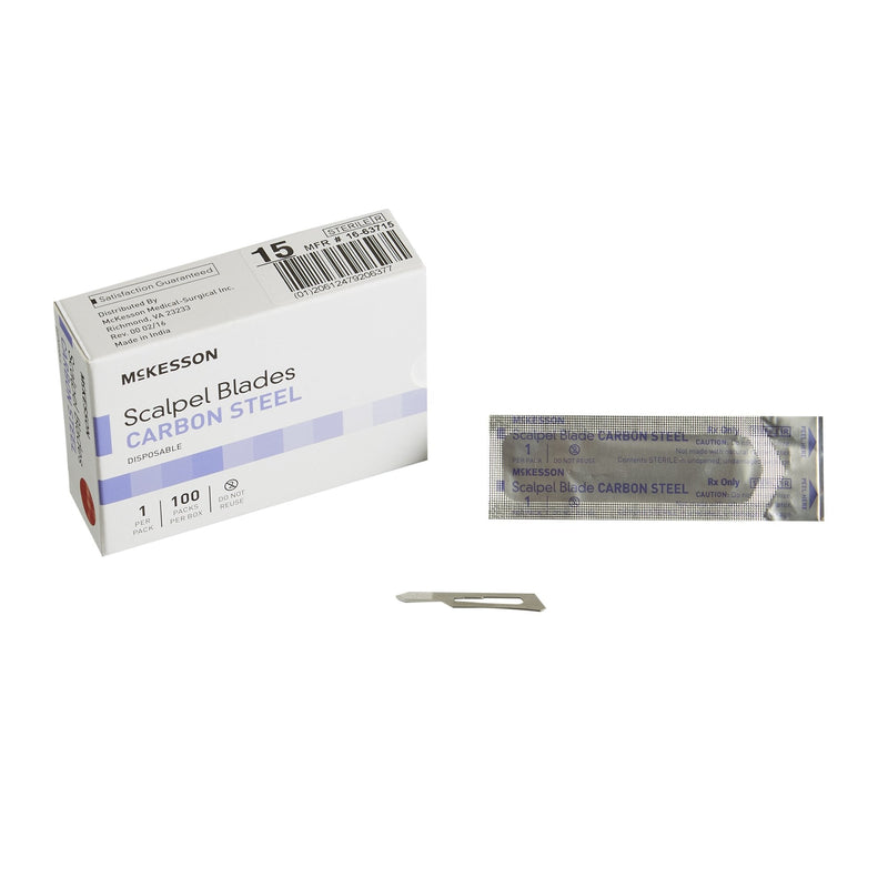 Surgical Blade McKesson Brand Carbon Steel No. 15 Sterile 
