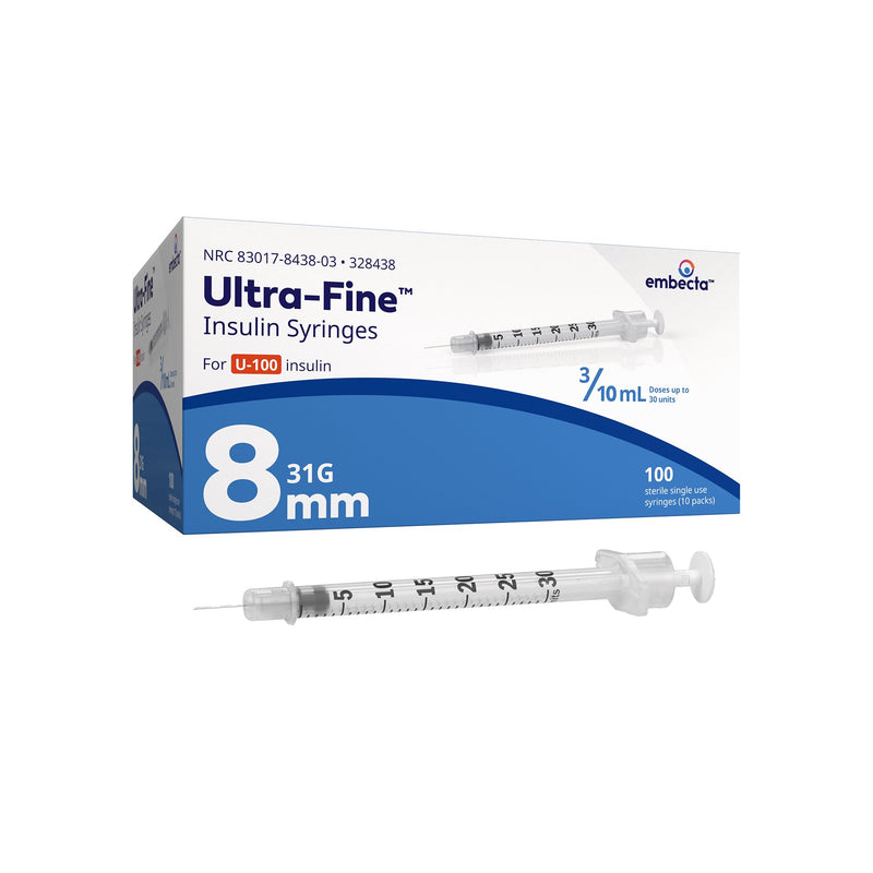 SYRINGE 3/10ML 31GX5/16 LODOSE100/BX 5BX/CS