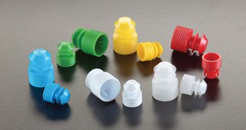 CAP FLANGED PLUG 12MM PE BLU1000/PK
