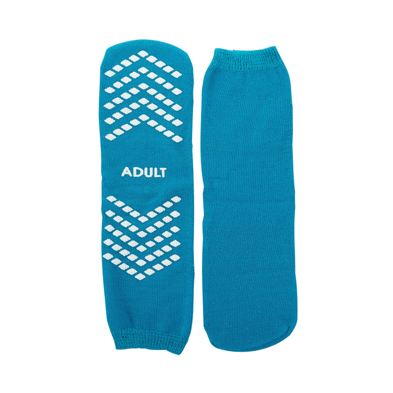 Slipper Socks McKesson Unisex Adult Large Single Tread Single Patient Use Teal 
