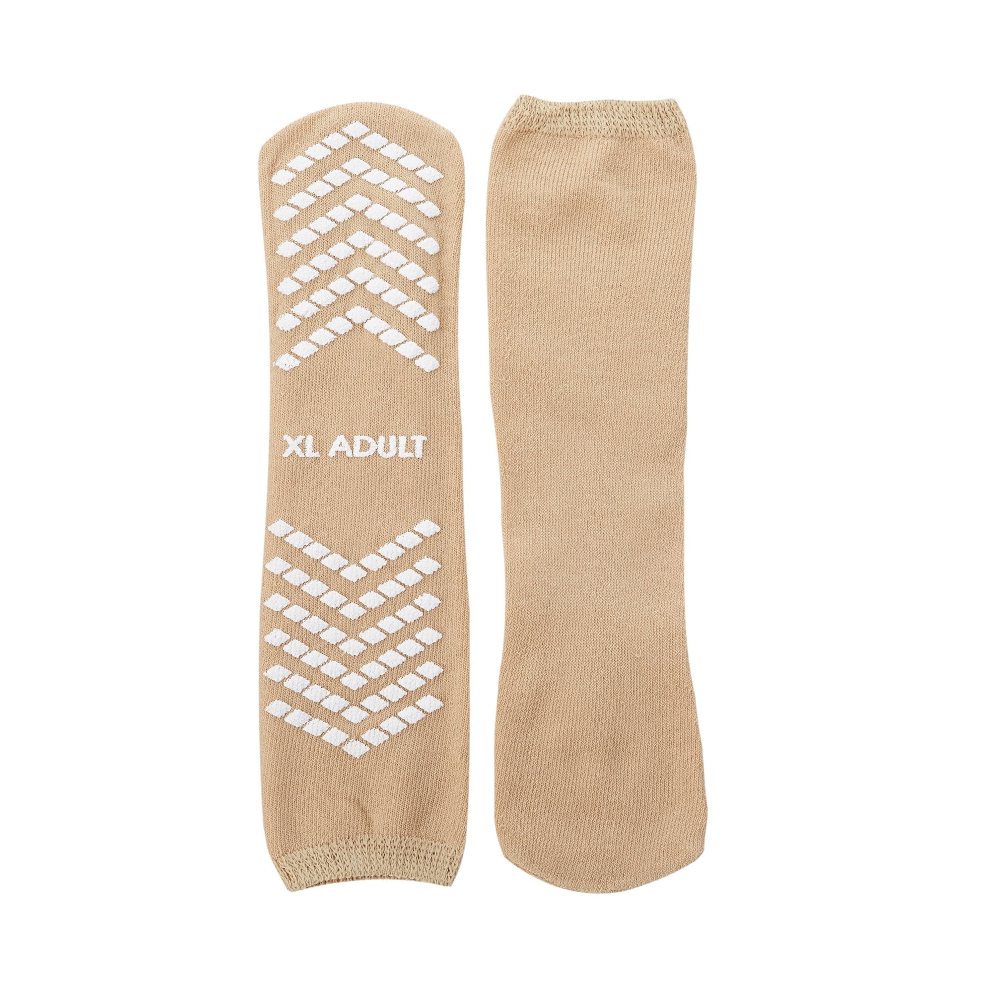Slipper Socks McKesson Unisex Adult X-Large Single Tread Single Patient Use Tan 