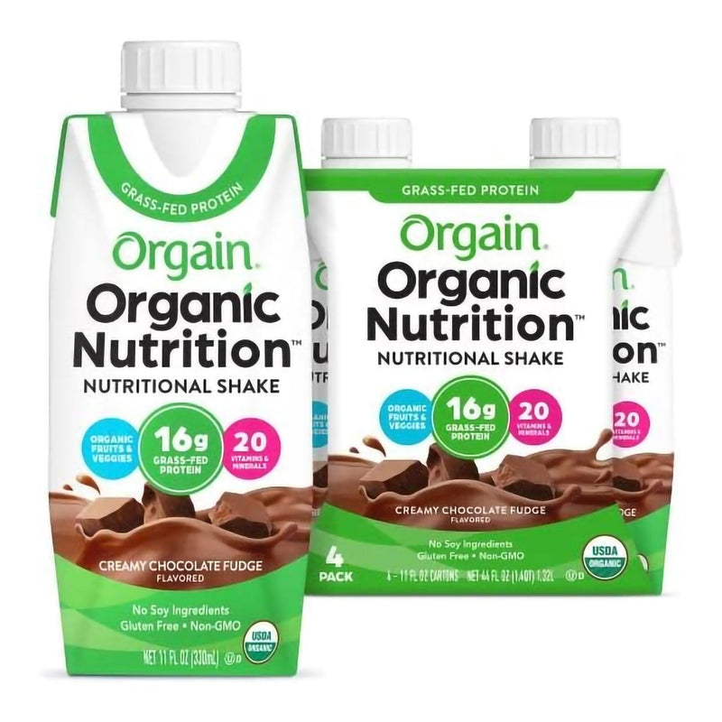 Oral Supplement Orgain Organic Nutritional Shake Creamy Chocolate Fudge Flavor Liquid 11 oz. Carton 
