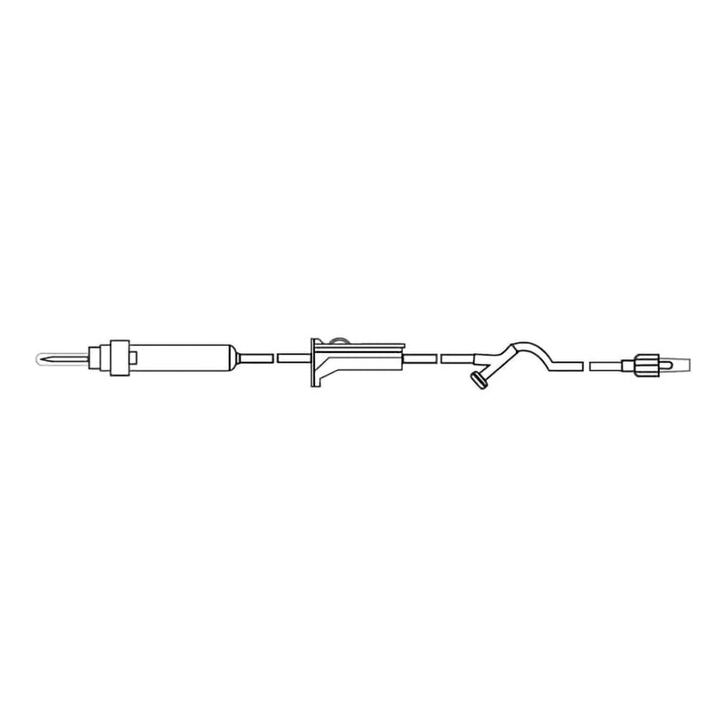 Primary IV Administration Set MedSource Gravity 1 Port 10 Drops / mL Drip Rate Without Filter 72 Inch Tubing Solution Without Flow Regulator (Case of 50)