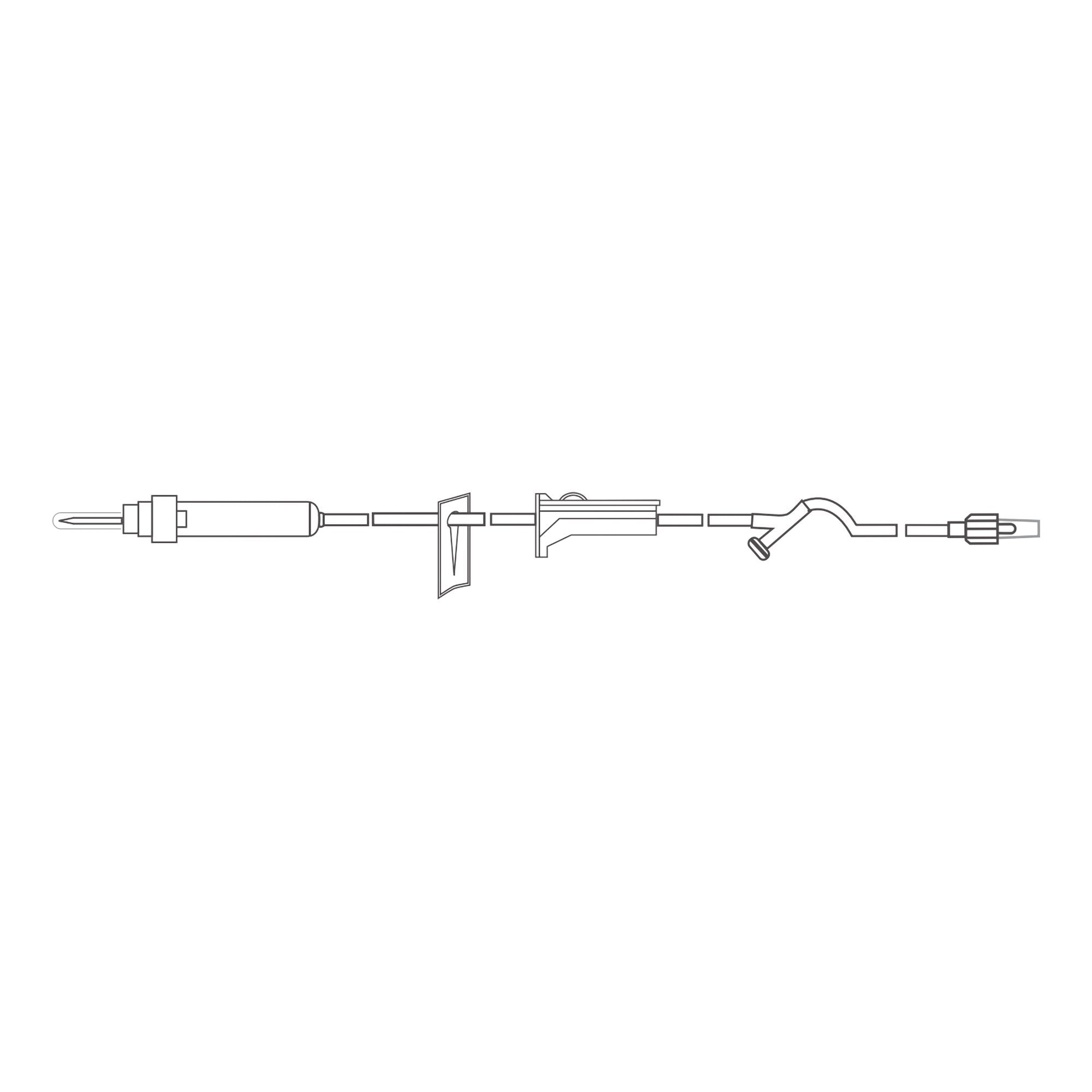Primary IV Administration Set MedSource Gravity 1 Port 15 Drops / mL Drip Rate Without Filter 72 Inch Tubing Solution Without Flow Regulator 