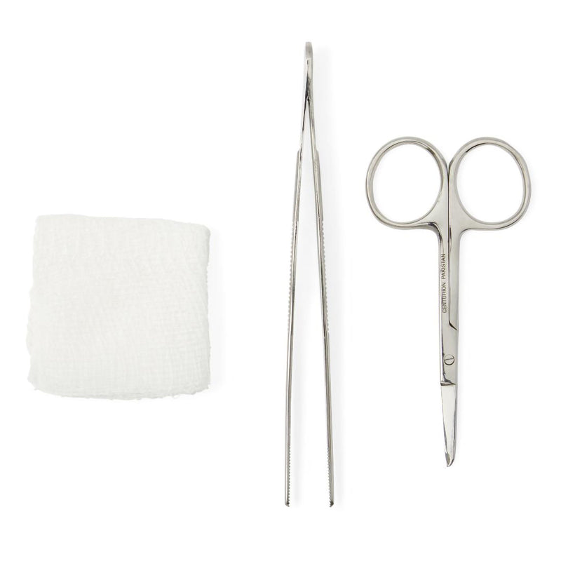 Suture Removal Kit Centurion Scissor Style Handle Straight Jaw Type Sterile Single Use (Case of 20)