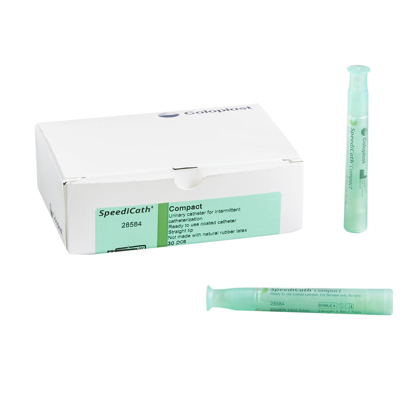 Urethral Catheter SpeediCath Compact Straight Tip Hydrophilic Coated Polyurethane 14 Fr. 2-3/4 Inch Length 