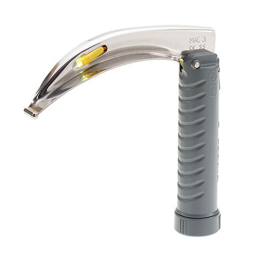 Single-Use Standard Laryngoscope Blade and Handle Rüsch Trulite Secure Macintosh (Box of 10)
