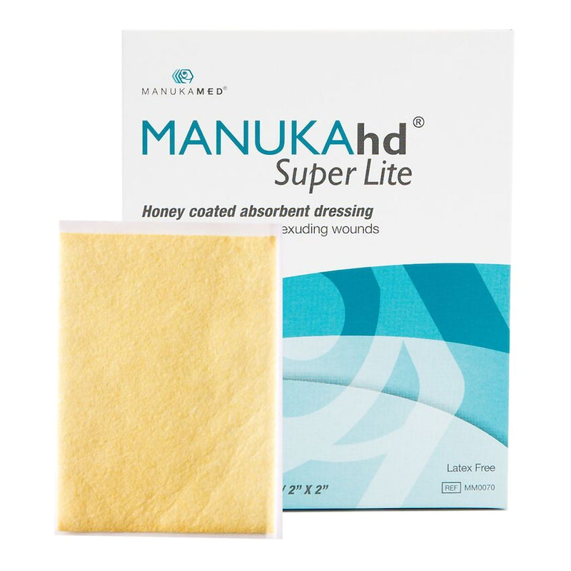 Honey Impregnated Wound Dressing MANUKAhd Super Lite Square 2 X 2 Inch Sterile 