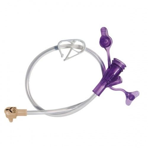 Right Angle Connector with Y-Port Adapter ENFit 24 Inch, Clear 
