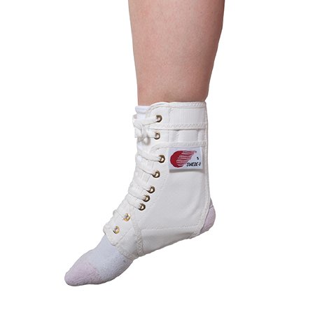 BRACE ANKLE PAD TONGUE W/OSTABILIZR WHT XXL