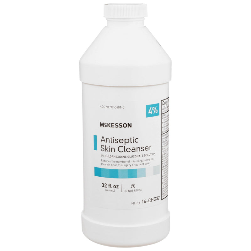 Antiseptic Skin Cleanser McKesson 32 oz. Bottle 4% Strength CHG (Chlorhexidine Gluconate) / Isopropyl Alcohol NonSterile 