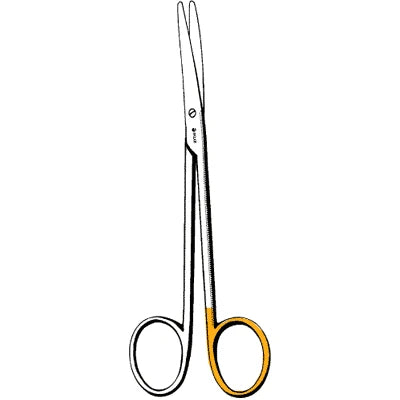 Sklarcut Metzenbaum-Lahey Dissecting Scissors - 4-1/2", Curved, Blunt/Blunt, 1 Standard Edge, 1 Micro-Serrated Edge - 15-3571