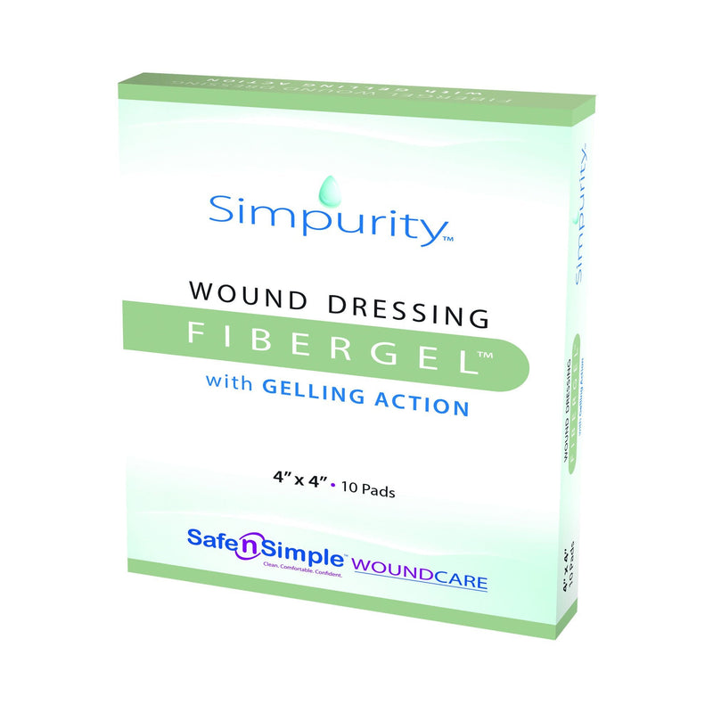 DRESSING, WND FIBERGEL PAD 4"X4" (10/BX 16BX/CS) 